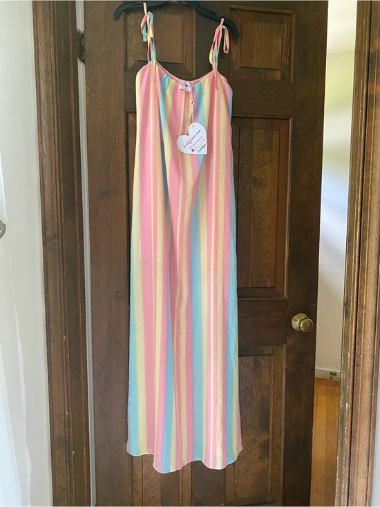 Buddy Love Dresses & Skirts - Buddy Love Pastel Rainbow Tie-Shoulder Maxi Dress